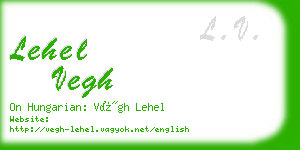 lehel vegh business card